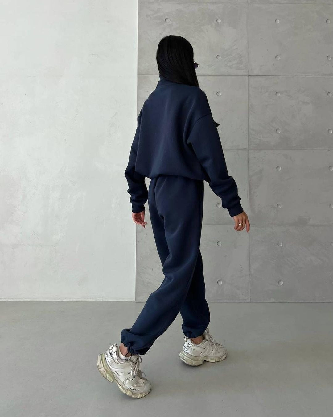 Contrast Zip Tracksuit Two-Piece Set & Active Coord