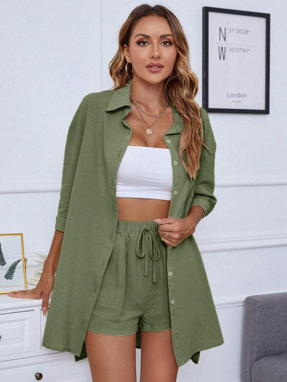 Single-Breasted Shirt & Pant Set